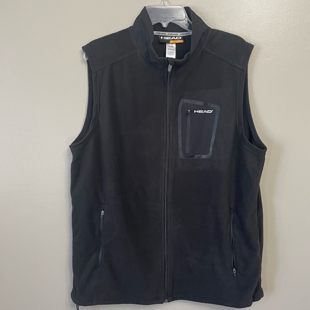 Head fleece zip front vest tennis lightweight XL